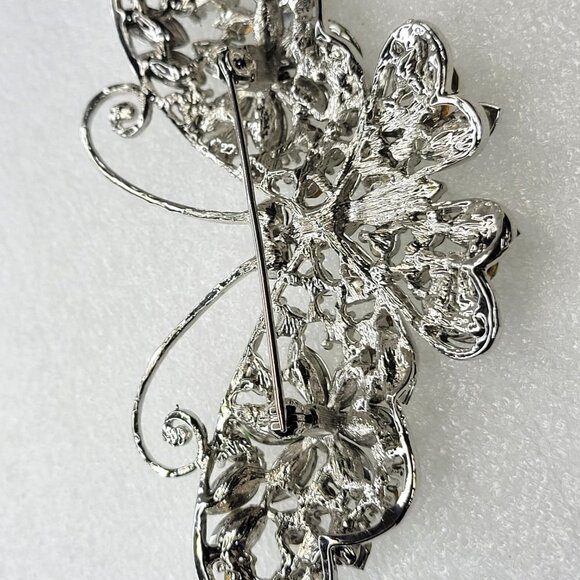 Large Green Butterfly Brooch Pin - Picture 6 of 12